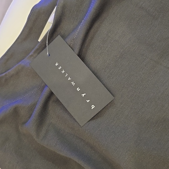 Bryn Walker USA Boxy Knit Button Back Shirt NEW $120 Slate Neutral Modal Nylon - Picture 5 of 6